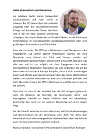 Grußwort Unterbezirk